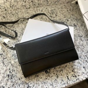 JW PEI Vegan Leather Crossbody WOC in Black